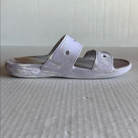 Crocs Lavender Marble 2 Strap Slide Sandals - Picture 4 of 10